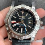 Swiss Breitling Avenger II Seawolf Replica Watch Black Dial Rubber Strap Asian ETA2836